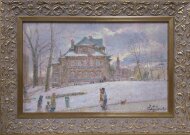 Картина Зимний день, художник Альбин Гавдзинский Картина Зимний день, художник Альбин Гавдзинский